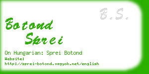 botond sprei business card